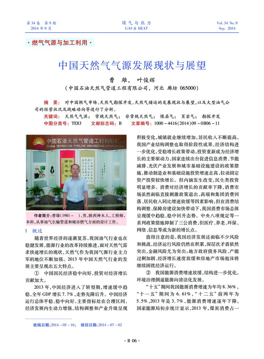 对中国燃气市场、天然气勘探开发、天然气储运的发展现状与展望，以及大型油气公司的经营状况及战略动向等进行了分析。